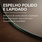Espelho Orgânico de Chão/Parede Gigante 170x70cm com LED Touch Screen - Vivare Premium [Luz Quente/Fria]